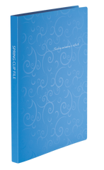 Папка пластикова зі швидкозшивачем, BAROCCO, A4, блакитна