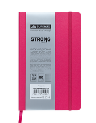 Блокнот діловий STRONG, L2U, 125x195 мм, 80 аркушів, клітинка, рожевий, штучна шкіра