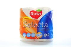 Полотенца целлюлозные "Selecta", по 2 рул., на гильзе, 3-х сл., белый RUTA