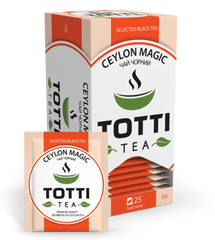 Чай чорний TOTTI Tea &laquo;Магія Цейлону&raquo;, пакетований, 2г*25*32
