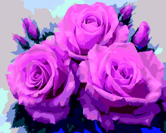 Картина за номерами "Рожеві троянди", 40*50, ART Line