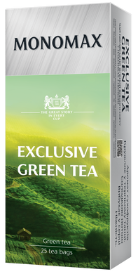 Чай зелений 37,5г (1.5г*25), пакет, EXCLUSIVE GREEN TEA, МОNОМАХ
