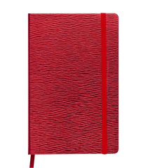 Блокнот діловий INGOT, 125x195 мм, 80 аркушів, клітинка, червоний, штучна шкіра