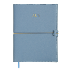 Щоденник датов. 2026 PANDORA, A5, синій, штуч.шкіра