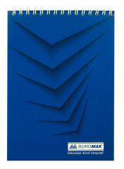 Блокнот на пружині зверху MONOCHROME, JOBMAX, А5, 48 аркушів, синій