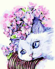 Картина за номерами "Кішечка-квіточка", 40*50, ART Line
