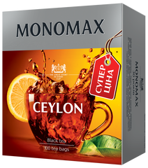 Чай чорний 150г (1.5г*100), пакет, CEYLON TEA "СУПЕР ЦЕНА", МОNОМАХ