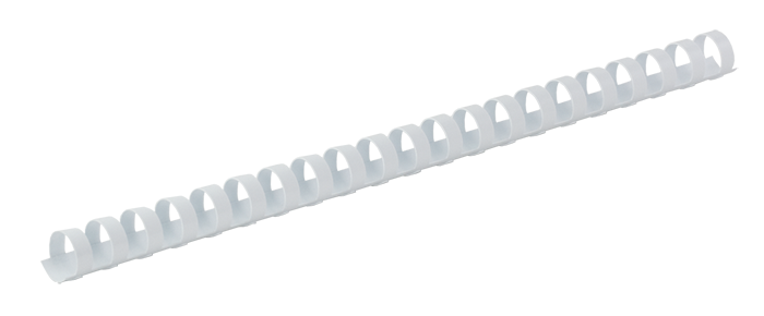 Пластикові пружини для палітурки, d 12мм, А4, 80 арк., круглі, білі, по 100 шт. в упаковці