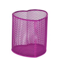Подставка для ручек "сердце" 92х88х100мм, металлическая, розовый, KIDS Line