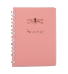 Тетрадь для записей FAVOURITE, PASTEL, А6, 80 листов, клетка, пластиковая обложка, розовая