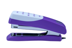 Степлер пластиковый ШАХМАТКА, 12 л., (скобы №10), 108х50х25 мм, фиолетовый