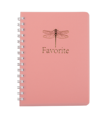 Зошит для нотаток FAVOURITE, PASTEL, А6, 80 аркушів, клітинка, пласт. обкладинка, рожевий