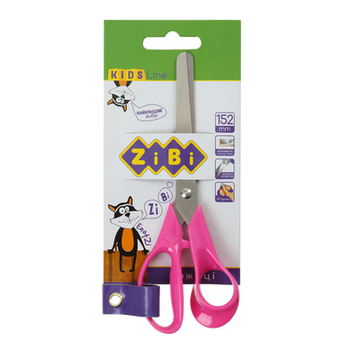 Ножиці дитячі 152 мм з пластиковими 3D-ручками, рожеві, KIDS Line