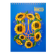 Блокнот на пружине сверху PATRIOT "SUNFLOWER", А5, 48л., клетка, картонная обложка