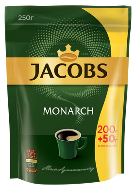 Кофе растворимый Jacobs Monarch, 250г , пакет