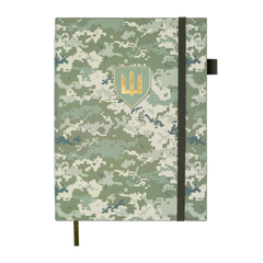 Щоденник недат. MILITARY, A5, світло-зелений, штуч.шкіра, 336 стор