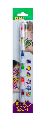 Олівці для гриму обличчя та тіла, 6 кольорів неон, KIDS Line
