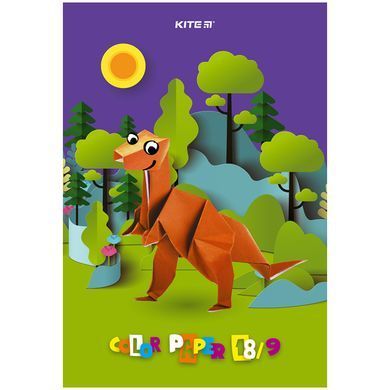 Папір кольоровий одностор. А4 (18 арк/ 9 кол), скоба, Kite