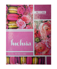 Книга канцелярская BOHO CHIC, А4, 96 л., линия, офсет, твердая ламинированная обложка, розовая