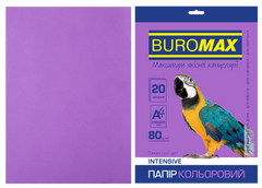 Папір кольоровий INTENSIVE, фіолет., 20 арк., А4, 80 г/м²