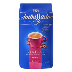 Кава в зернах 1000г*6, пакет, "Strong", AMBASSADOR (PL)