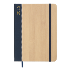 Щоденник датов. 2026 BARK, A5, синій, штуч.шкіра