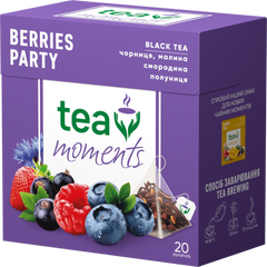 Чай чорний 36г (1.8г*20), пірамідки, "Berries Party", Tea Moments