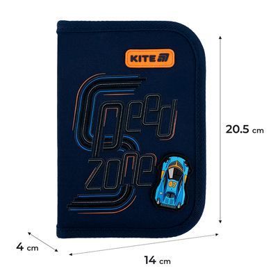 Пенал Kite 1 від., 2 відв., без наповнення 622 Speed Zone