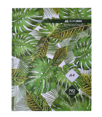 Книга канцелярская FLORISTICA, А4, 192 л., клетка, офсет, твердая ламинированая обложка, зеленая