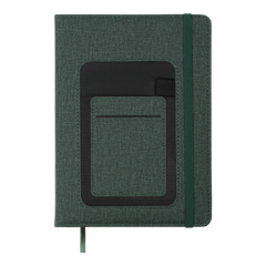 Щоденник недатований COMBI, A5, зелений, штучна шкіра