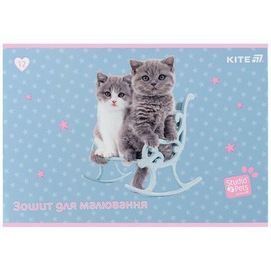 Зошит для малювання, 12 арк., скоба, софт тач + УФ лак, SP