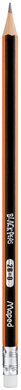 Олівець графітовий BLACK PEPS, 2B, з ластиком