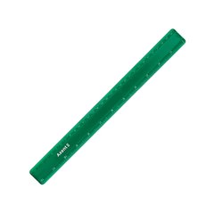 Лінійка пластикова, 30см, матова, зелена