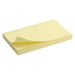 Блок паперу з клейким шаром 75x125мм, 100 аркушів,жовт