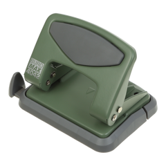 Дырокол металлический , до 25 л.,MORANDI STYLE MILITARY 115x96x89 мм, зеленый
