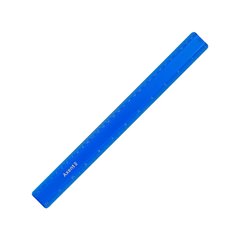Лінійка пластикова, 30см, матова, синя