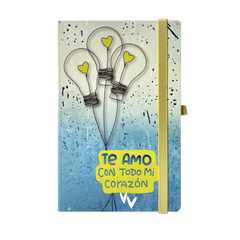 Книжка записна IDEA, на гумці, 136х207мм, 96 аркушів, кліт., офсет крем., тв.лам.обкладинка, блакитна