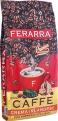 Кава в зернах 200г, CAFFE CREMA IRLANDESE з клапаном, FERARRA