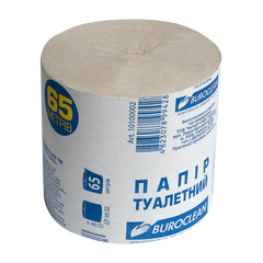 Бумага туалетная макулатурная "BUROCLEAN", 65 метров, без гильзы