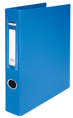 Папка-регистратор двухсторонняя, 4 D-обр.кольца, А4, ширина торца 40 мм, синяя