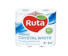 Папір туал. "Classic" 4 рул., На гільзі, 2-х сл., Білий RUTA