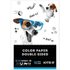 Бумага цветная двустор. (10 л/10 цв.), А5 Kite Dogs