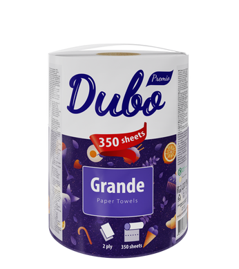 Рушник целюлозний "Диво Premio GRANDE", по 1 рул., на гільзі, 2-х шар., білий