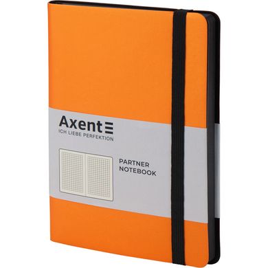 Книга записна Partner Soft, 125*195, 96 аркушів, клітинка, помаранчев