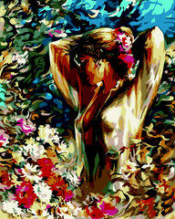 Картина за номерами "Жінка у квітах", 40*50, ART Line