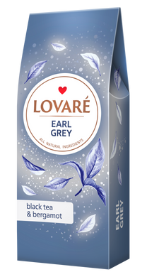 Чай чорний 80г, лист, "Earl Grey", LOVARE
