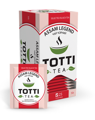 Чай чорний TOTTI Tea «Легендарний Ассам», пакетований, 2г*25*32