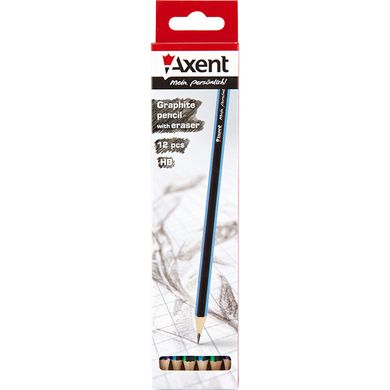 Олівець графітний Axent 9006-А, НВ, 12шт.