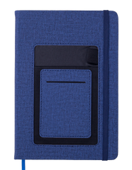 Блокнот деловой COMFORT, А5, 96 листов, нелинованный, синий, искуственная кожа