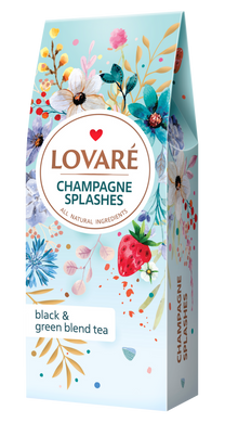 Чай бленд чорного та зеленого 80г, лист, "Champagne Splashes", LOVARE